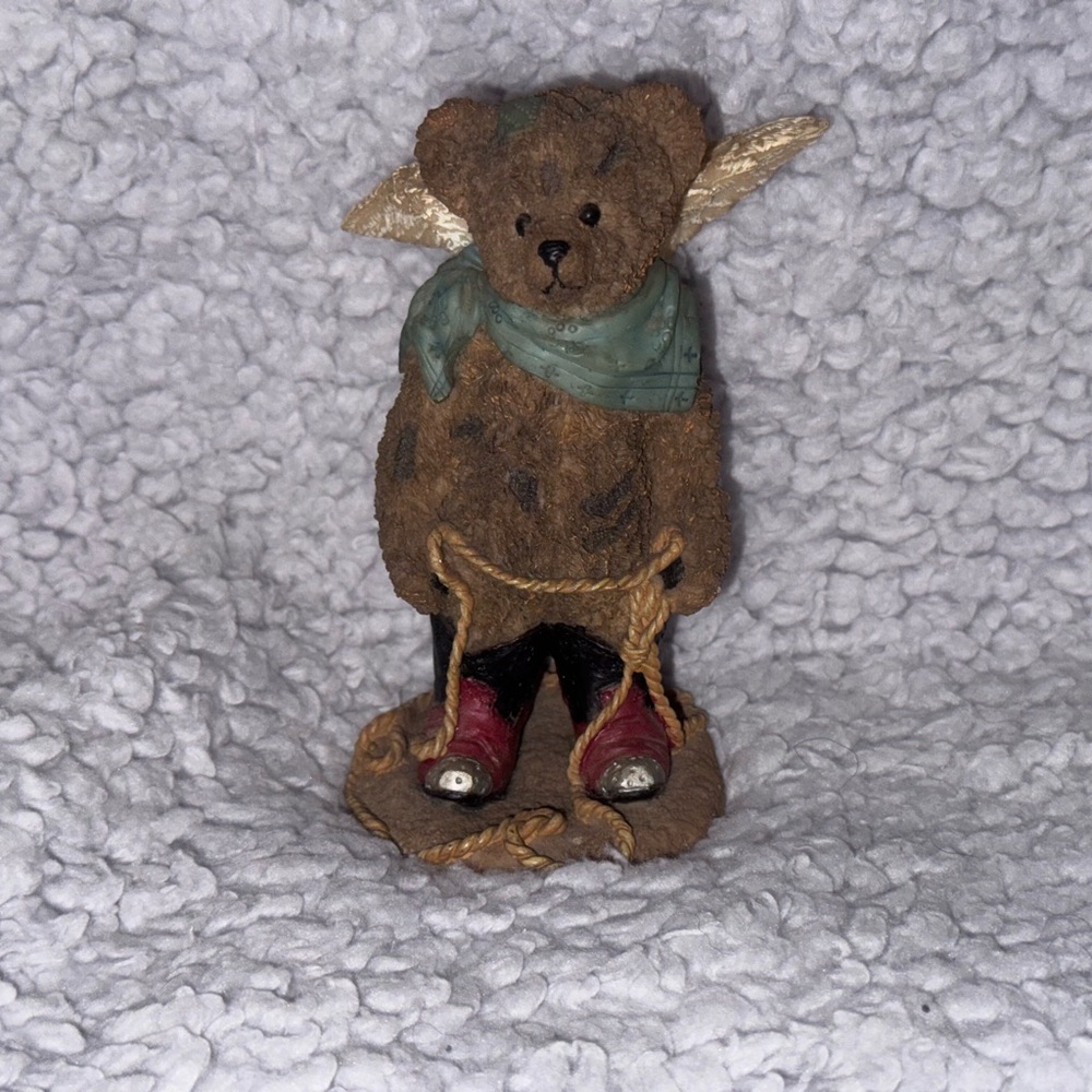 Vintage Teddy Angels Have A Doo Da Day Cowboy Bear Figurine